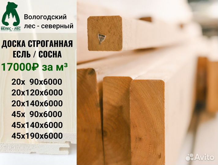 Доска сухая строганная