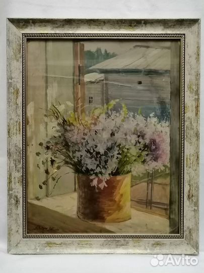 Картина Натюрморт, Полевые цветы.1911 год.Андронов