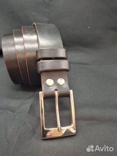 Брючный кожанный мужской ремень