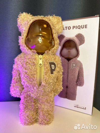 Мишка bearbrick celato pique 400 28см в одежде