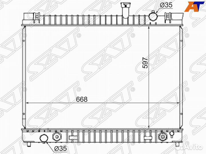 Радиатор охлаждения Nissan Titan
