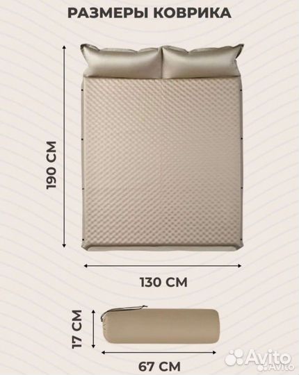 Самонадувающийся коврик туристический