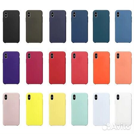 Чехол накладка силиконовая на iPhone XR (разные цв