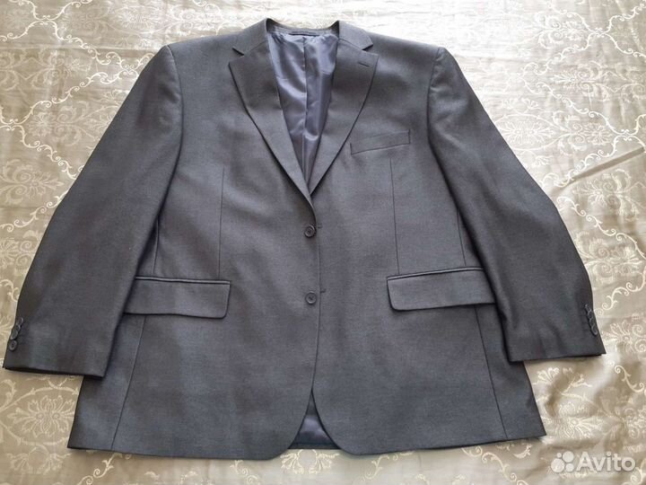 Мужской костюм серого цвета размер 60-170