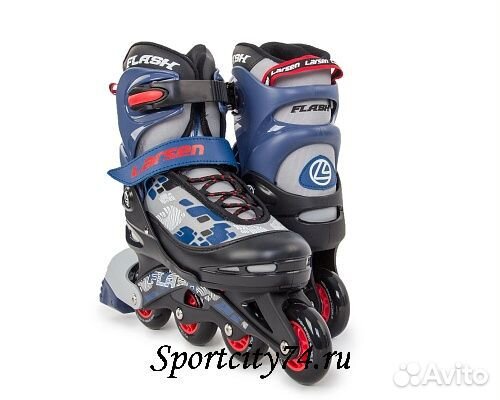 Роликовые коньки раздвижные Larsen Flash Blue (26