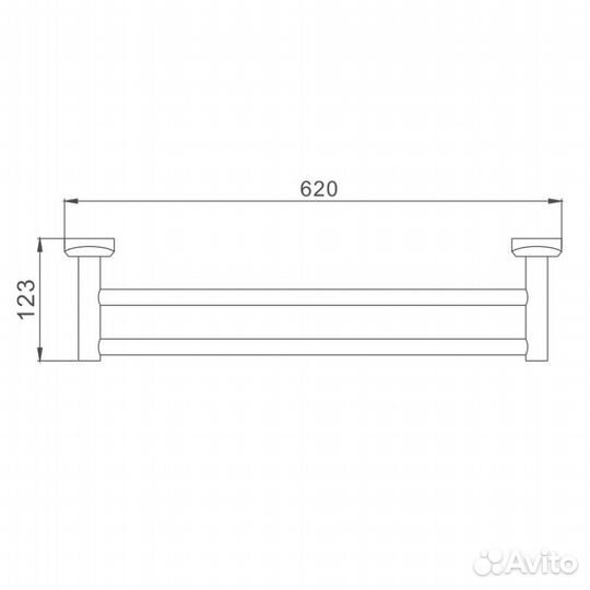 Полотенцедержатель Haiba HB1609, хром