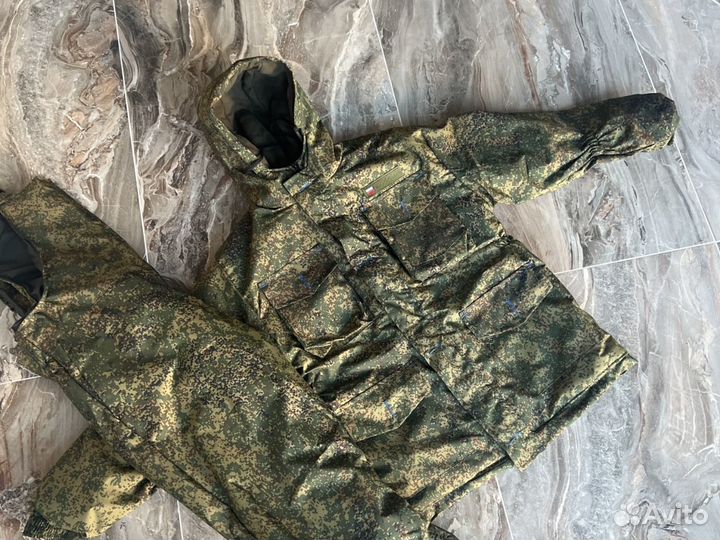 Костюм зимний Горка-8, зеленая цифра. Форма