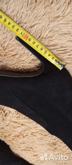 Сапоги женские замшевые