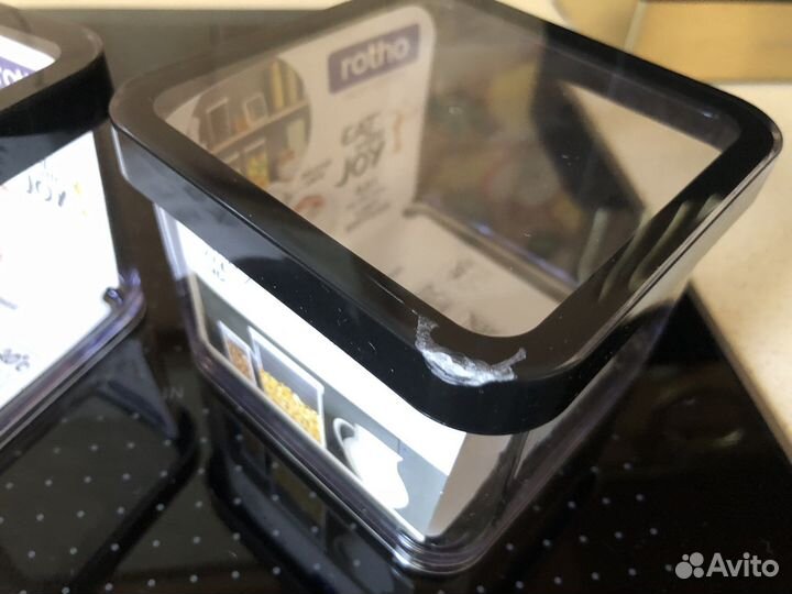 Два контейнера Rotho loft, 0,5 л, черные