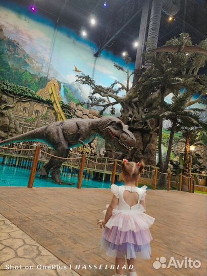 Платье единорог радужное пачка Фатин 98