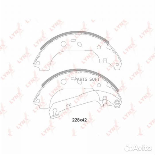 Lynxauto BS3004 Колодки тормозные барабанные зад
