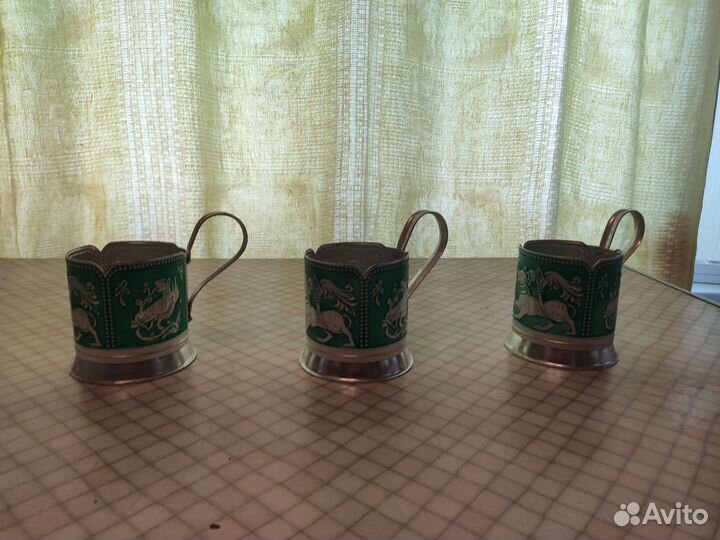 Ретро СССР подстаканники мо стаканами