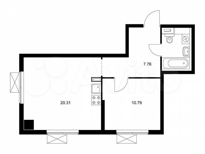 1-к. квартира, 42,7 м², 14/33 эт.