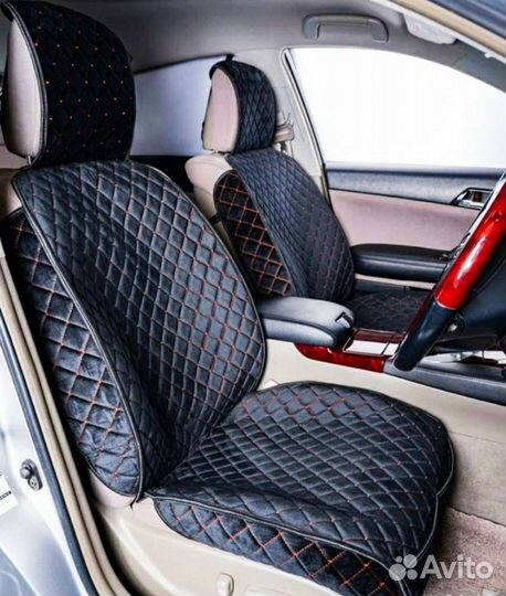 Авточехлы накидки с боками алькантара