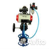 Затвор дисковый поворотный DN.ru WBV1432N-2W-Fb Ду80 Ру16, корпус - чугун GGG50, диск - нержавеющая