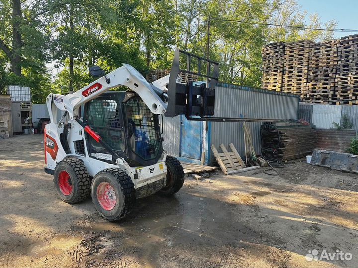 Вилы паллетные на мини погрузчик Bobcat, 2 тонны