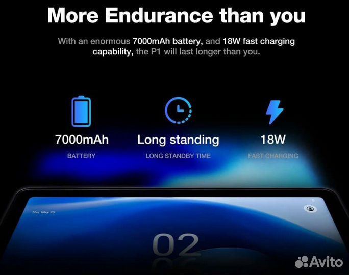 Планшет AGM PAD P1 8/256gb, IP68, LTE