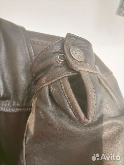 Кожаная куртка мужская 52 54 бу
