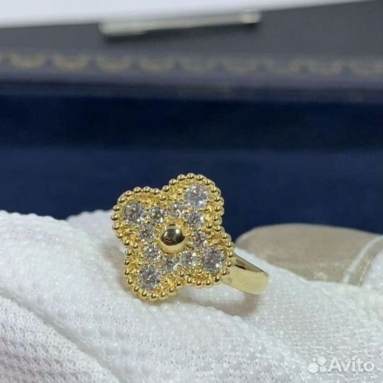 Van Cleef золотое кольцо с бриллиантами