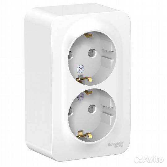Розетка двойная Schneider Electric Blanca с заземл