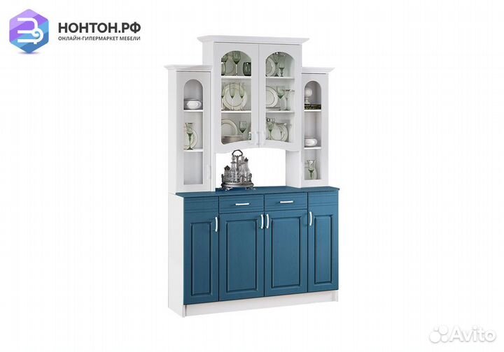 Буфет Констанция 4-х створчатый белый матовый / дж