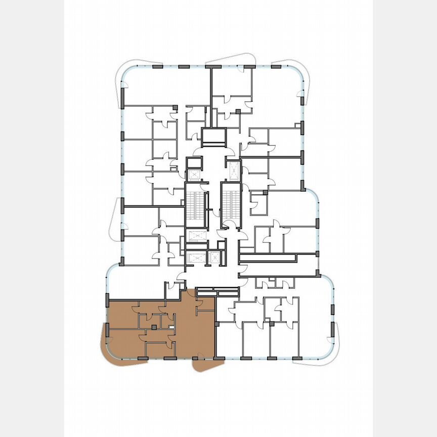 2-к. квартира, 109 м², 3/14 эт.