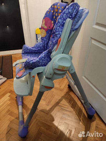 Детский стул для кормления со столиком и колесам