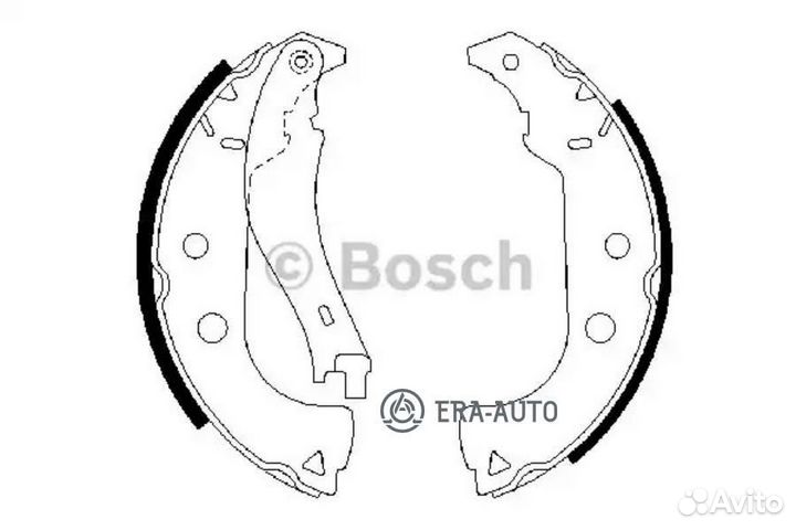 Bosch 0986487629 Колодки тормозные барабанные зад