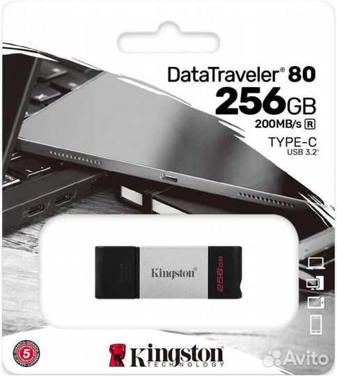 Флеш Диск Kingston 256Gb DataTraveler 80 DT80/256G