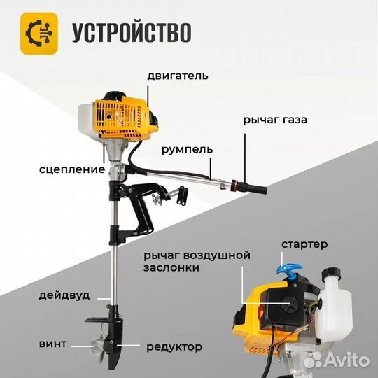 Мотор лодочный partner FOR garden OM 520