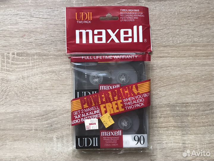 Аудиокассеты Maxell udii 90 - комплект из 2х