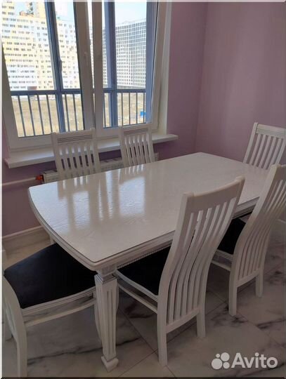 Кухонный стол раскладной белый