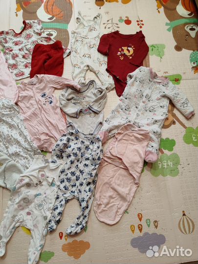 Детские вещи пакетом от 0 до 6 месяцев