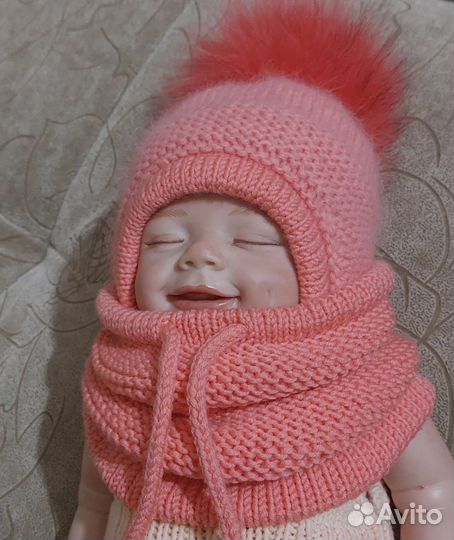 Шапочка и снуд для девочки