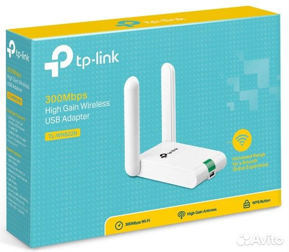 Адаптер USB TP-link, беспроводной, TL-WN822N