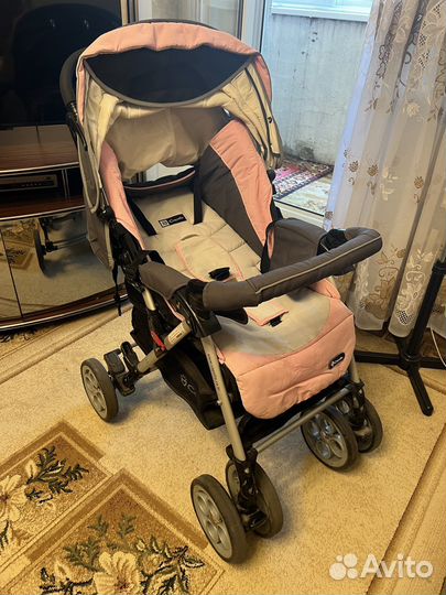 Коляска Capella розовая