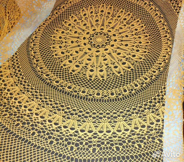 Вязаная скатерть крючком