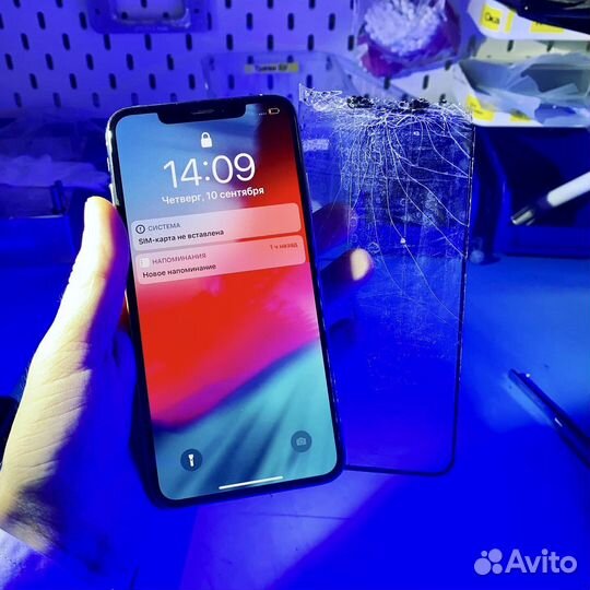 Переклей стекла дисплея