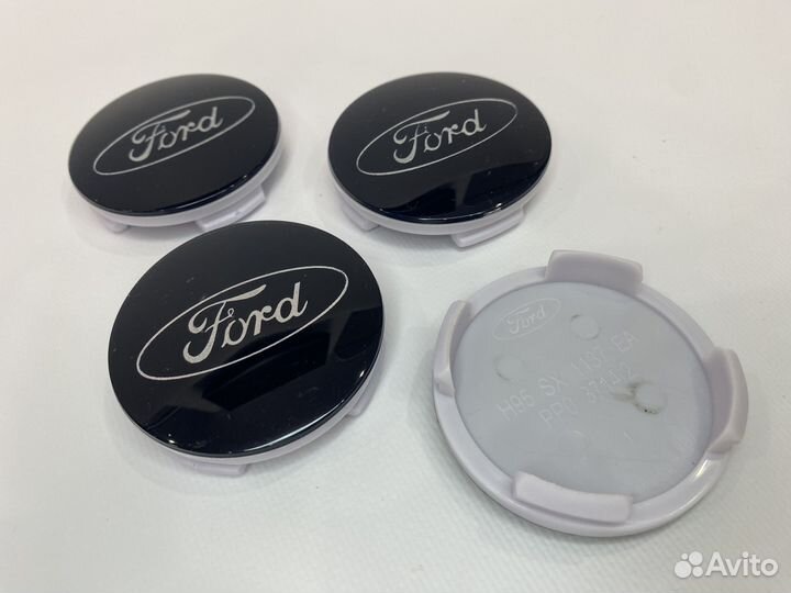 Колпачки заглушки на литые диски Ford черные