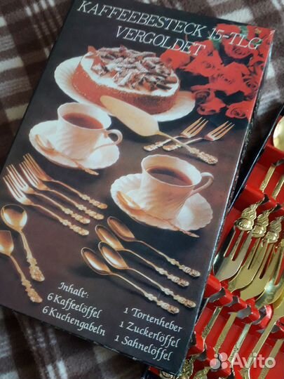 Винтажный набор столовых приборов для десерта