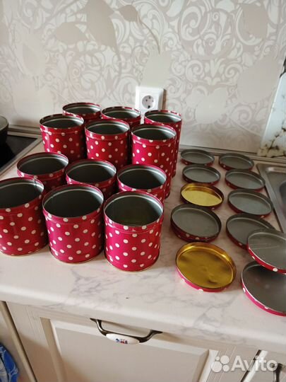 Жестяные банки СССР для сыпучих