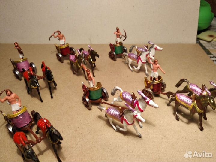 Солдатики 1:72. Египетские пехота и колесница окра