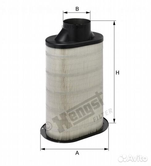 Hengst filter E742L E742L фильтр воздушный овал.\