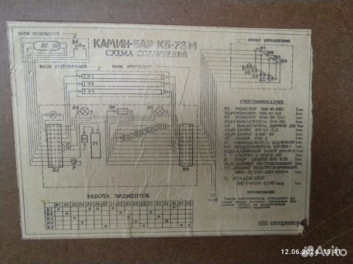 Камин - бар кб-73М