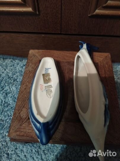 Гжель икорница осетр клеймо