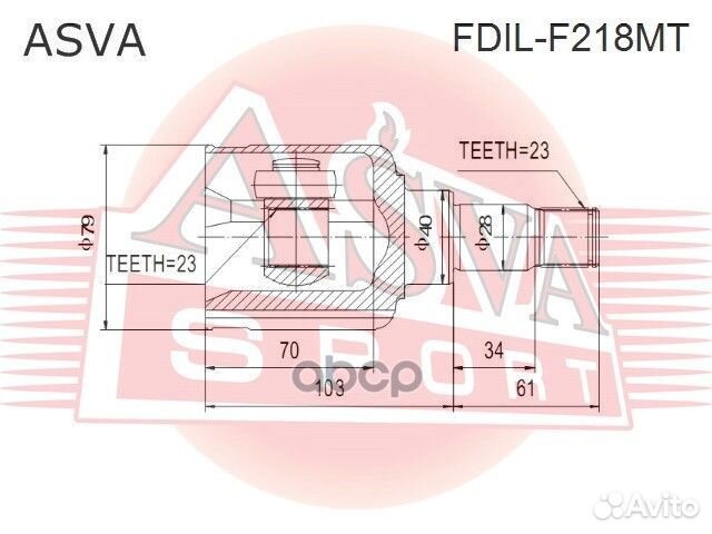 ШРУС fdilf218MT asva