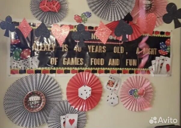 Декорации для вечеринки в стиле казино (гэтсби)