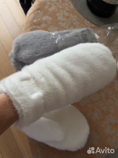 Меховые рукавицы, пушистые и теплые