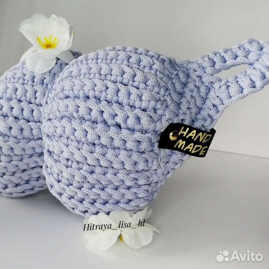 Ракушка вязаная.Элемент интерьера.Корзинка ракушка