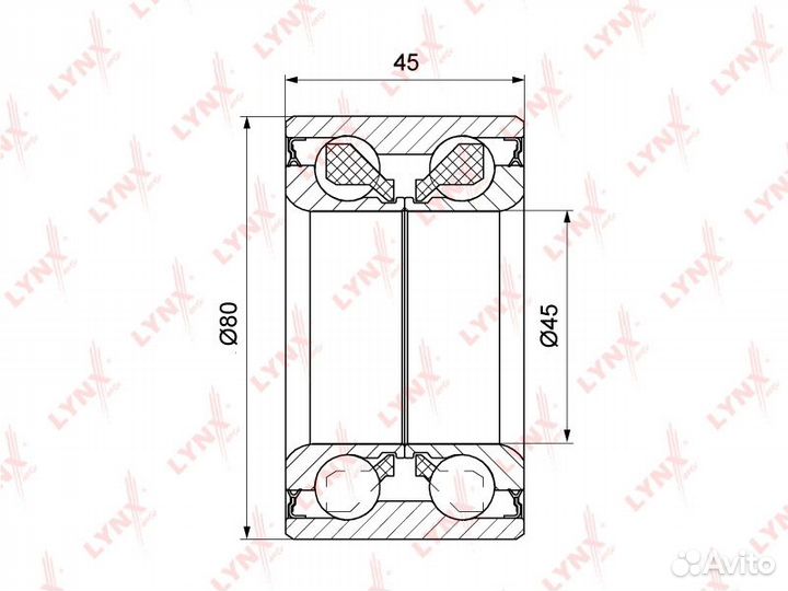 Подшипник ступичный перед правлев